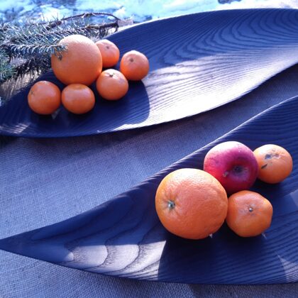 Charred serving trays